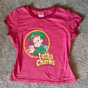 Lucky-brand Women's Red and Pink T-shirt